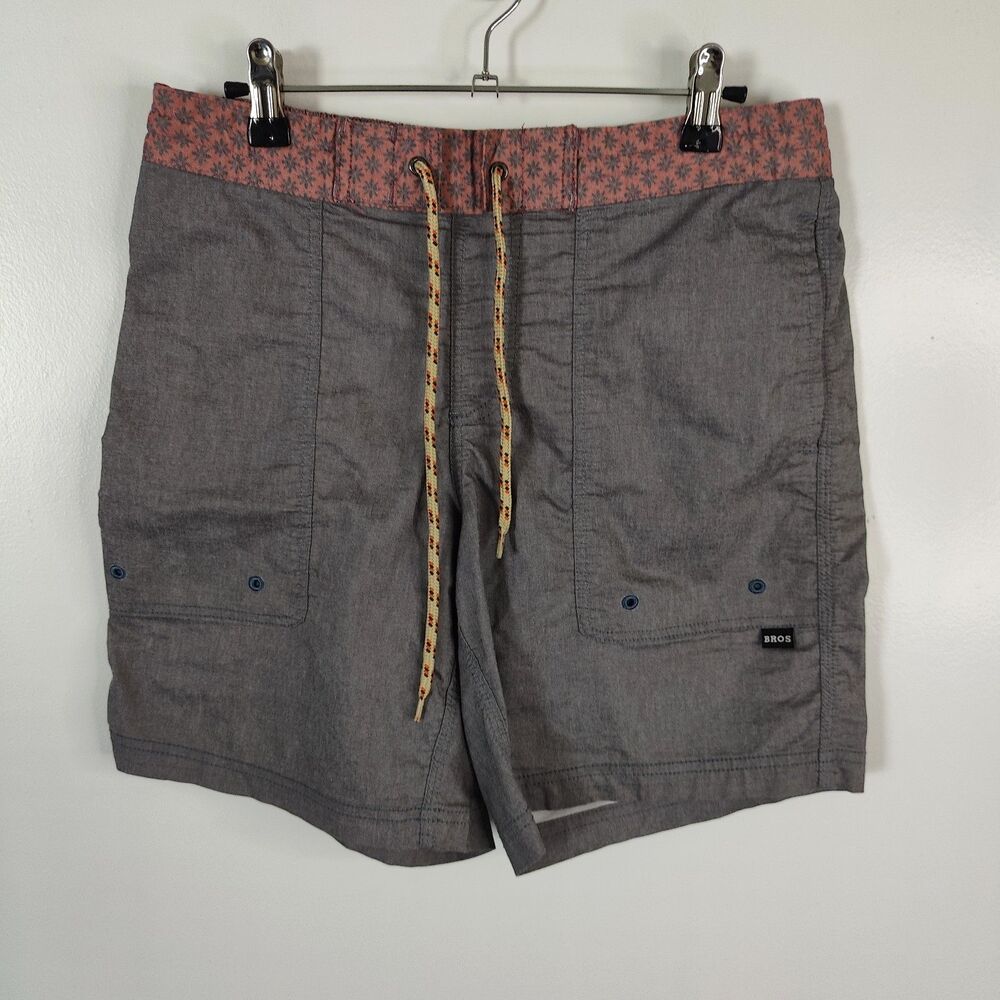Howler Bros Shorts Mens Size 29 (Tag 32) Gray Board Shorts Cargo Swimtrunks Logo